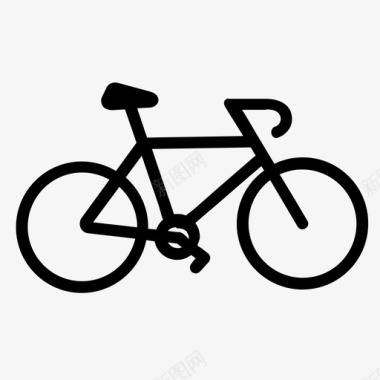 自行车赛车骑行图标图标
