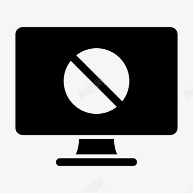 监视器被拒绝计算机监视器计算机屏幕图标图标