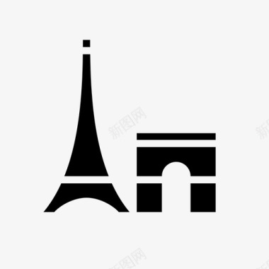巴黎法国纪念碑图标图标