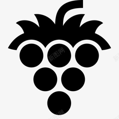 葡萄水果葡萄酒图标图标