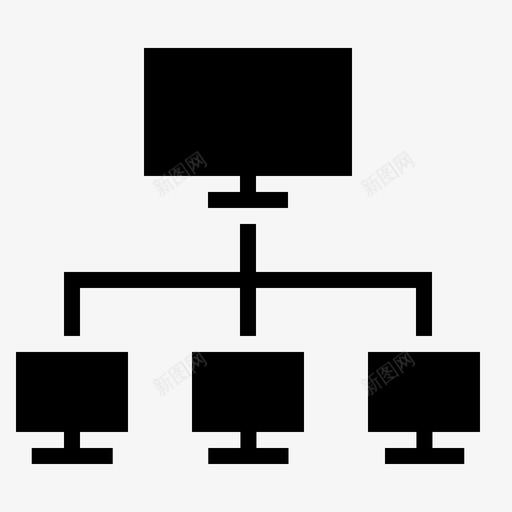 网络主机服务器图标svg_新图网 https://ixintu.com 主机 工作站 服务器 网络 网络和共享固体