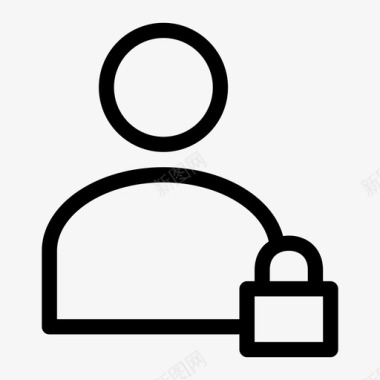用户锁安全pin图标图标
