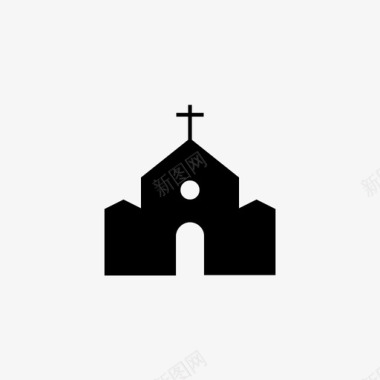 教堂天主教基督徒图标图标
