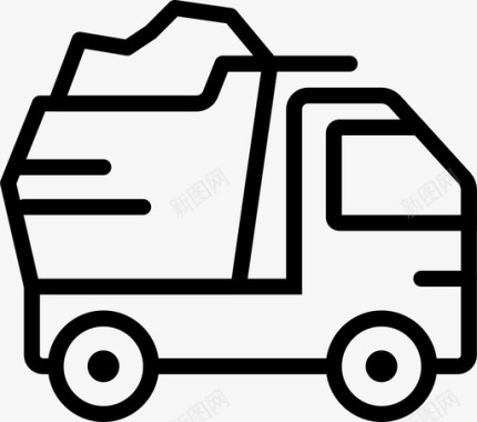 自卸卡车汽车运输工具图标图标