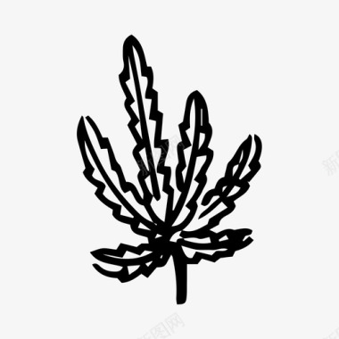 大麻叶毒品大麻图标图标