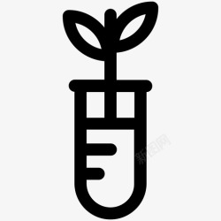 瓶子里植物学实验瓶子实验室实验图标高清图片
