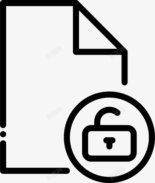 解锁文件共享类型图标svg_新图网 https://ixintu.com 共享 共享文件大纲集合 类型 解锁文件