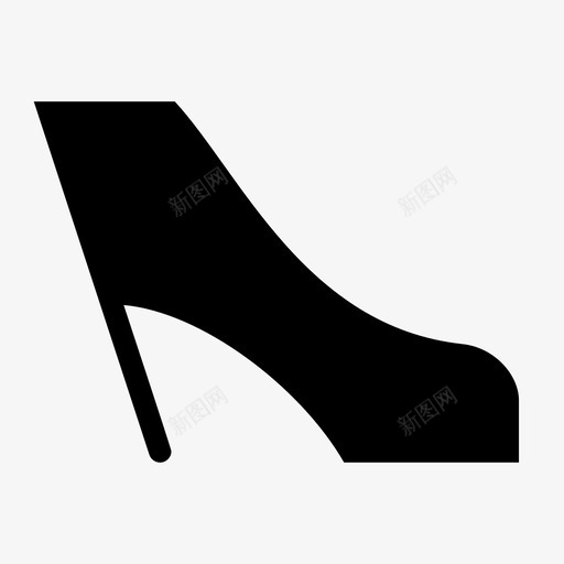高跟鞋女士鞋子图标svg_新图网 https://ixintu.com 女士 时尚符号 鞋子 高跟鞋
