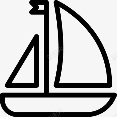 帆船海洋旅游图标图标