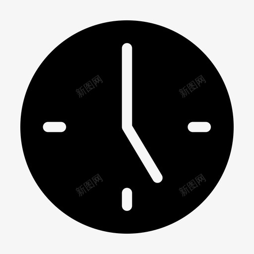 五点钟小时分钟图标svg_新图网 https://ixintu.com 五点钟 分钟 小时 时钟符号 时间 秒