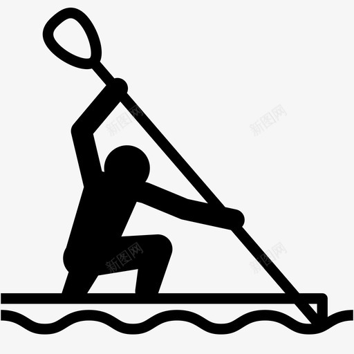皮划艇短跑运动员奥林匹克图标svg_新图网 https://ixintu.com 体育 奥林匹克 奥林匹克运动 水上 皮划艇短跑 运动员