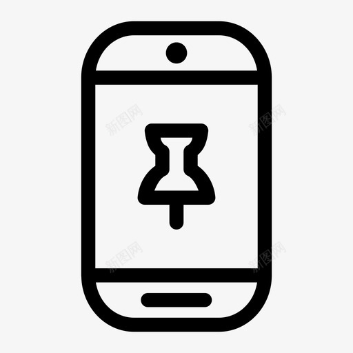 固定智能手机标记图标svg_新图网 https://ixintu.com 固定智能手机 标记