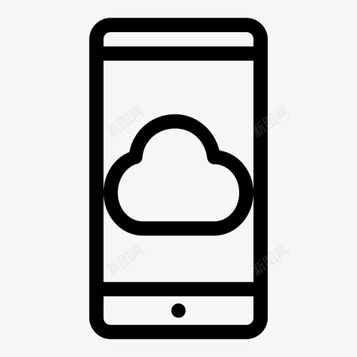 移动电话云移动电话iphone图标svg_新图网 https://ixintu.com iphone 技术 智能手机 移动电话 移动电话云 触摸屏
