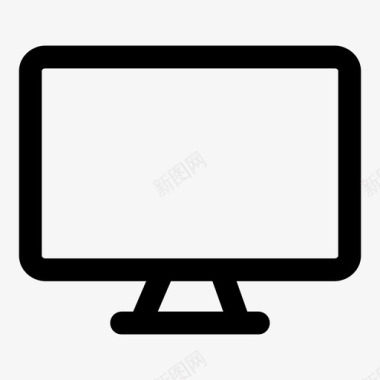 显示器显示计算机个人电脑图标图标