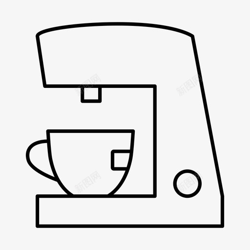 浓缩咖啡机咖啡机电图标svg_新图网 https://ixintu.com 咖啡机 家用 浓缩咖啡机 热饮料 电