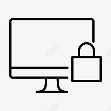 受保护的计算机锁定的计算机密码图标图标