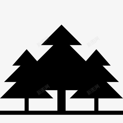 林多山图标svg_新图网 https://ixintu.com 动物和自然雕文 多 山 松 林 树