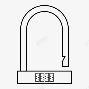 组合ulock打开组合u锁定打开安全图标图标