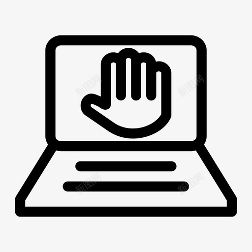 阻止笔记本电脑电脑手图标svg_新图网 https://ixintu.com 停止 手 电脑 阻止笔记本电脑