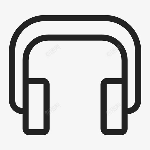 耳机耳朵音乐图标svg_新图网 https://ixintu.com 声音 耳朵 耳机 音乐