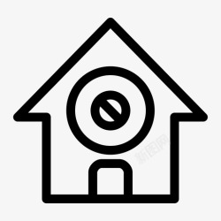 被封锁的房子被封锁的房子家具家图标高清图片