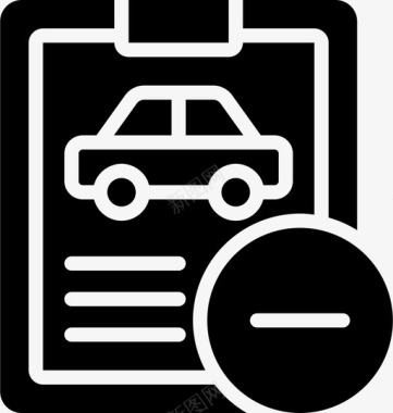 减去汽车详细信息汽车运输图标图标