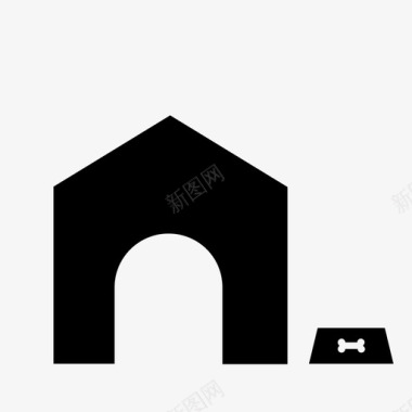 狗窝饭碗宠物图标图标
