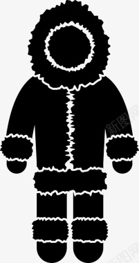 爱斯基摩人服装夹克北极图标图标