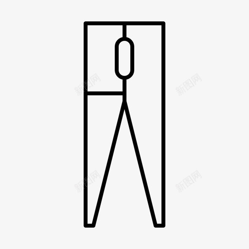 夹子衣服绳子图标svg_新图网 https://ixintu.com 夹子 绳子 缝线 衣服