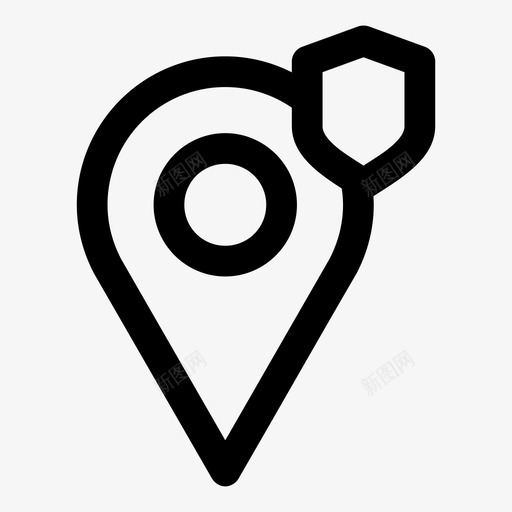 安全位置指南针地图针图标svg_新图网 https://ixintu.com 占位符 地图针 安全 安全位置 导航 指南针