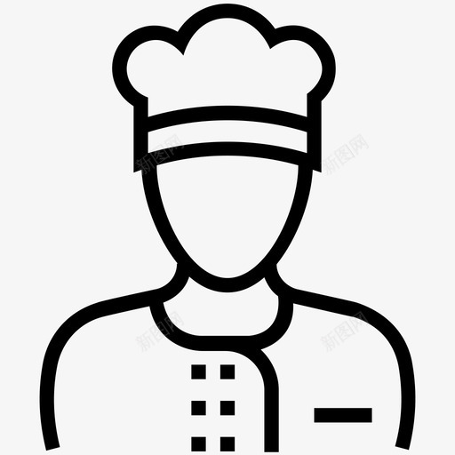 厨师化身男图标svg_新图网 https://ixintu.com 化身 厨师 男 职业线图标 餐厅