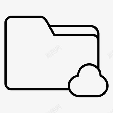 云计算机文件夹集合数据文件夹图标图标
