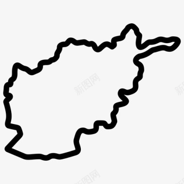 阿富汗国家地图阿富汗伊斯兰共和国图标图标