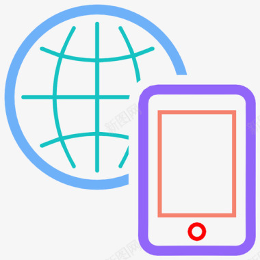 通信连接全球图标图标