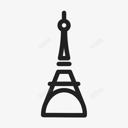 埃菲尔铁塔法国巴黎图标svg_新图网 https://ixintu.com 埃菲尔铁塔 巴黎 法国 钢结构建筑