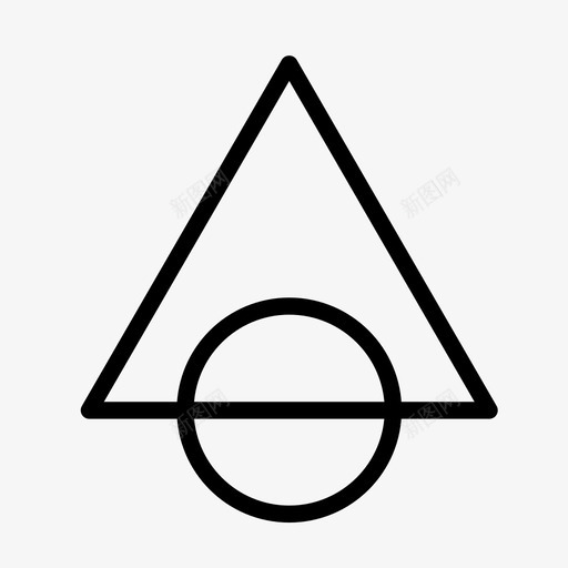 三角形和圆几何相交图标svg_新图网 https://ixintu.com 三角形和圆 几何 形状 抽象的三角形 相交 简单 重叠