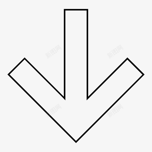 方向箭头下图标svg_新图网 https://ixintu.com 下 向下 指向下 方向 方向箭头指向下 箭头