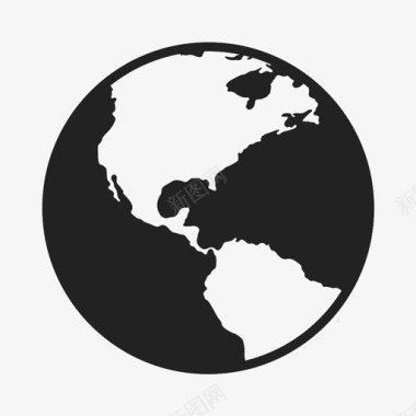 地球球体世界图标图标