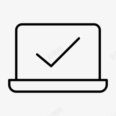 批准笔记本接受笔记本电脑屏幕图标图标