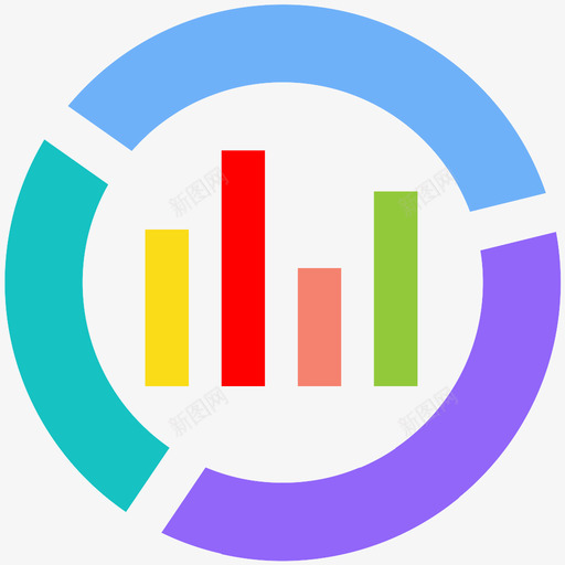 饼图条形图图表图标svg_新图网 https://ixintu.com 图表 报告 条形图 饼图