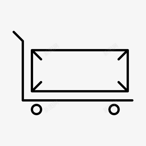 手推车搬运送货图标svg_新图网 https://ixintu.com 包裹 手推车 搬运 物流 运输 送货