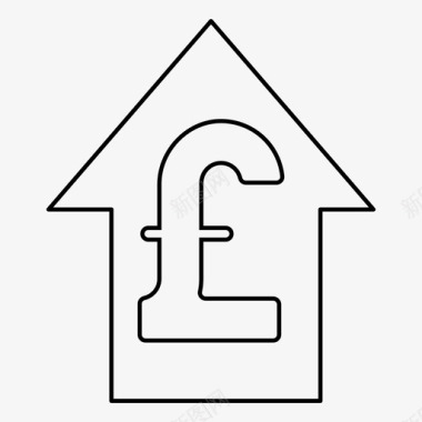 英镑货币薪水图标图标