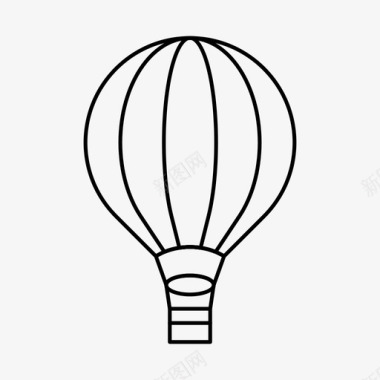 热气球飞机飞行图标图标