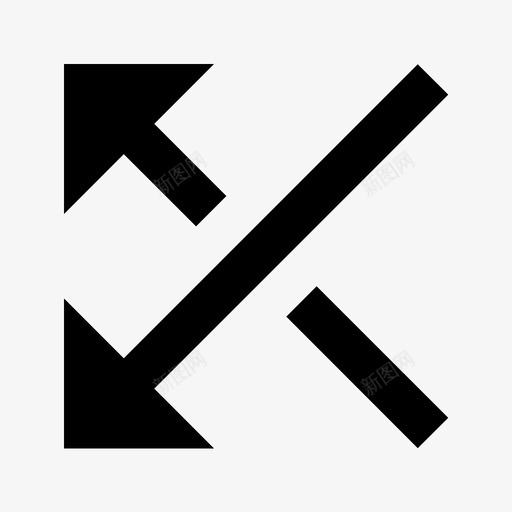 相交箭头随机图标svg_新图网 https://ixintu.com 交换 无序 相交 箭头 随机