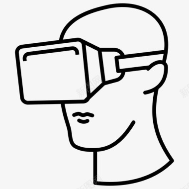虚拟现实360视频增强现实图标图标