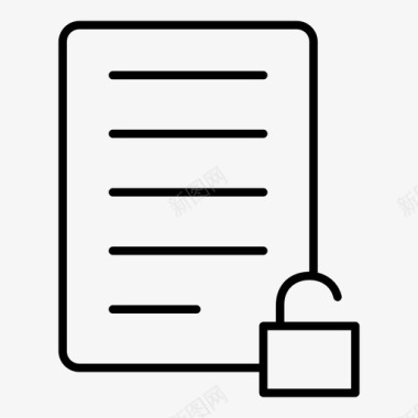纸张解锁文档表格图标图标