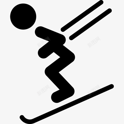 滑雪者下山运动体育图标svg_新图网 https://ixintu.com 体育图片 滑雪者下山 运动