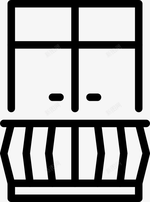 阳台甲板门图标svg_新图网 https://ixintu.com 家 房子 甲板 门 阳台 露台