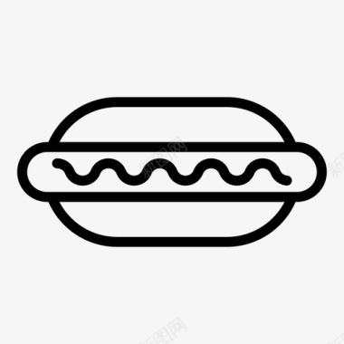 热狗熟香肠三明治图标图标