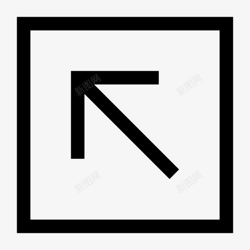 左上方向导航图标svg_新图网 https://ixintu.com 导航 左上 左上角 方向